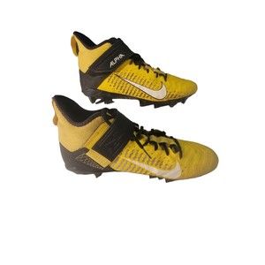 Nike Alpha Menace Pro 2 Mid Yellow Football Cleats Mens Size 11 used